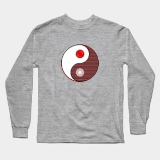 yin yang balance harmony design eastern philosophy abstraction Long Sleeve T-Shirt